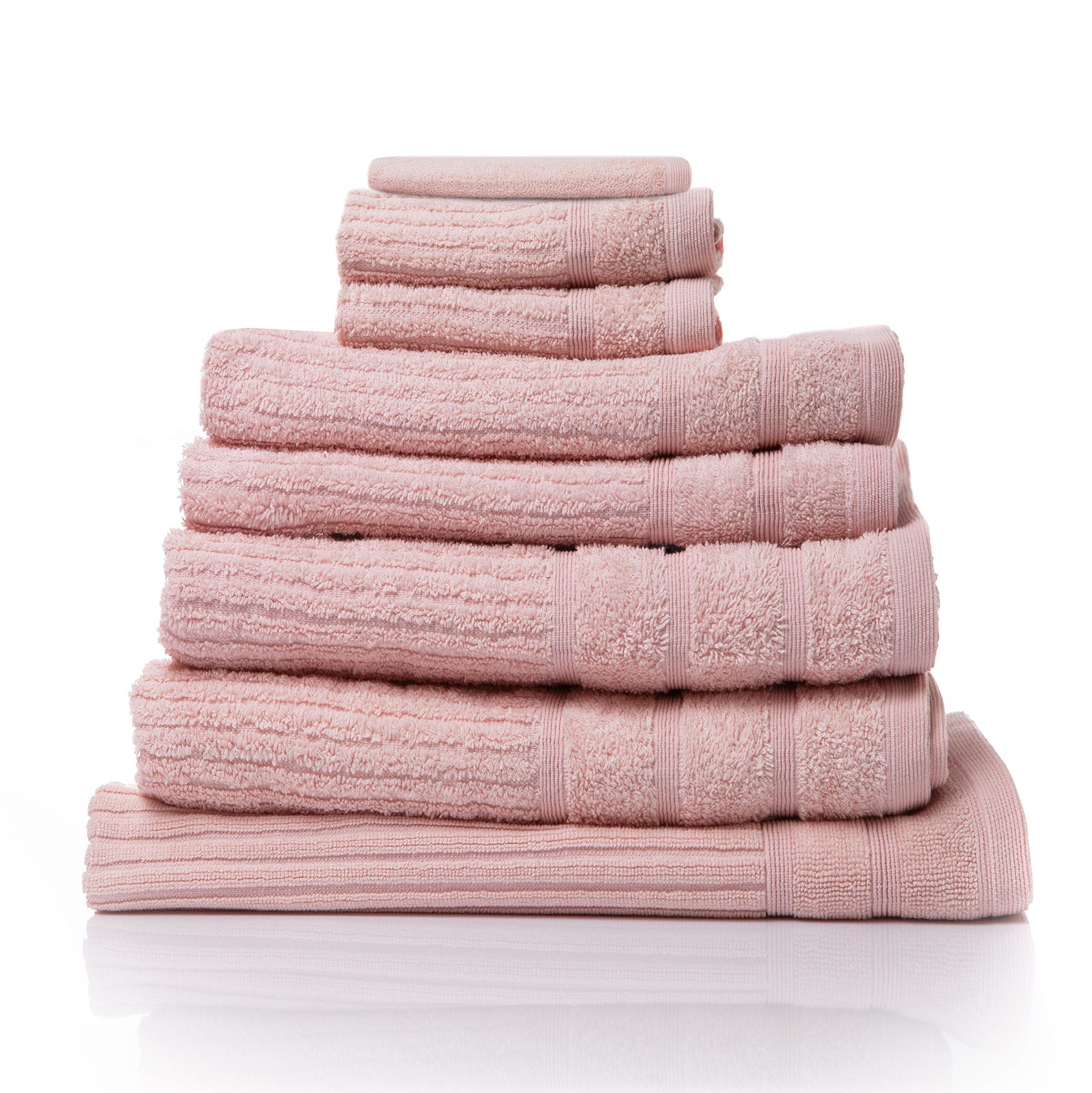 Royal Comfort Eden Egyptian Cotton 600GSM 8 Piece Luxury Bath Towels Set - Blush