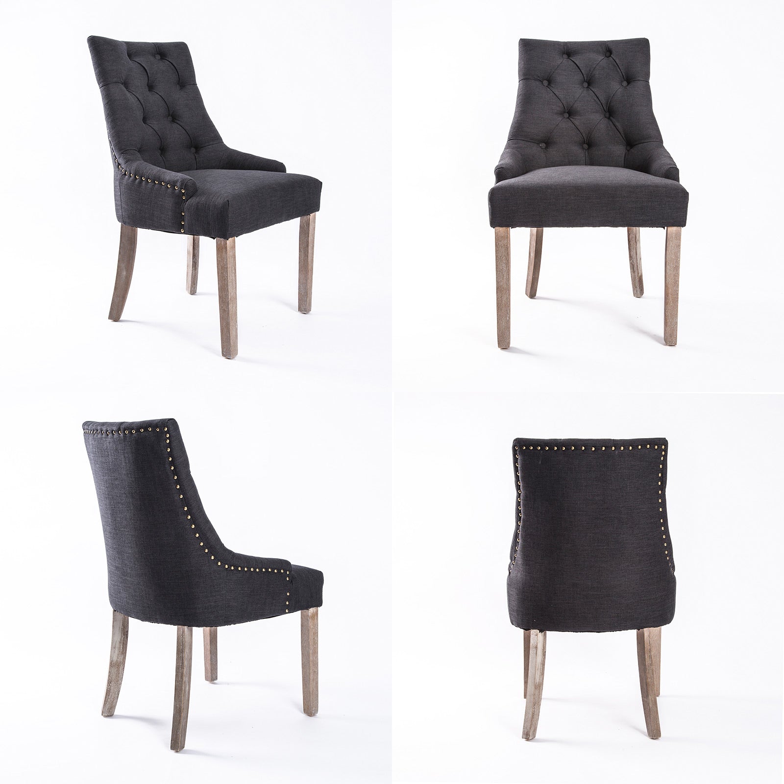 Buy Dining Chair French Provincial Amour Oak Leg Charcoal Online Australia at BargainTown