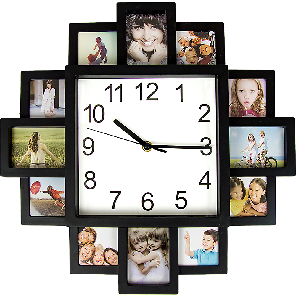 Buy Photo Frame Clock Picture Collage 12-P Display Wall Clock Online Australia at BargainTown