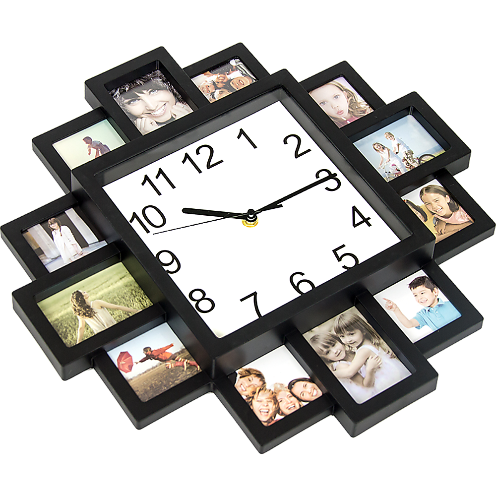 Buy Photo Frame Clock Picture Collage 12-P Display Wall Clock Online Australia at BargainTown