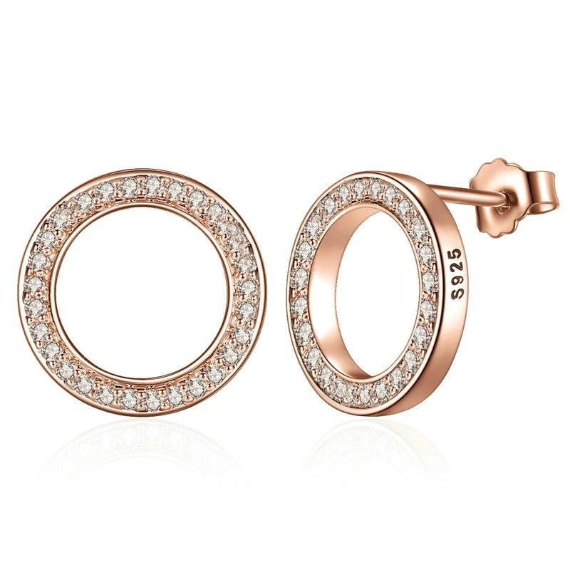 Buy Rose Gold 925 Sterling Silver Stud Earrings Online Australia at BargainTown