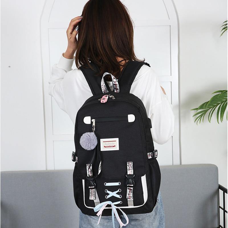 Buy Anti-Theft Student Backpack With USB Charging Port Online Australia at BargainTown