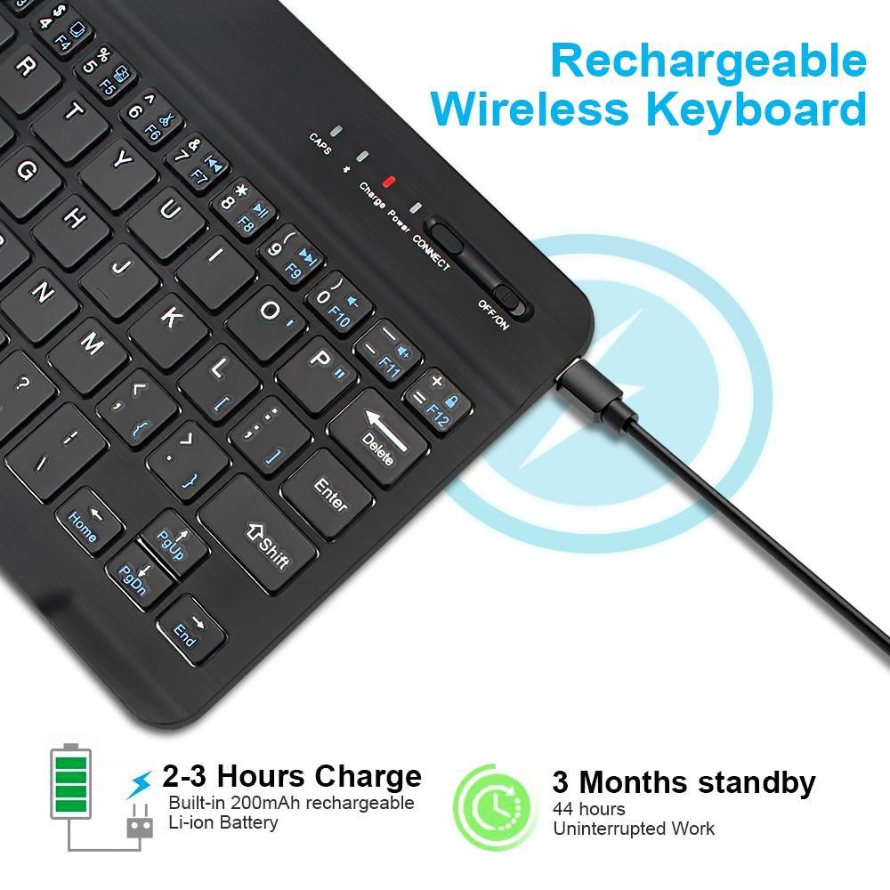 Buy Mini Rechargeable Wireless Bluetooth Keyboard Online Australia at BargainTown