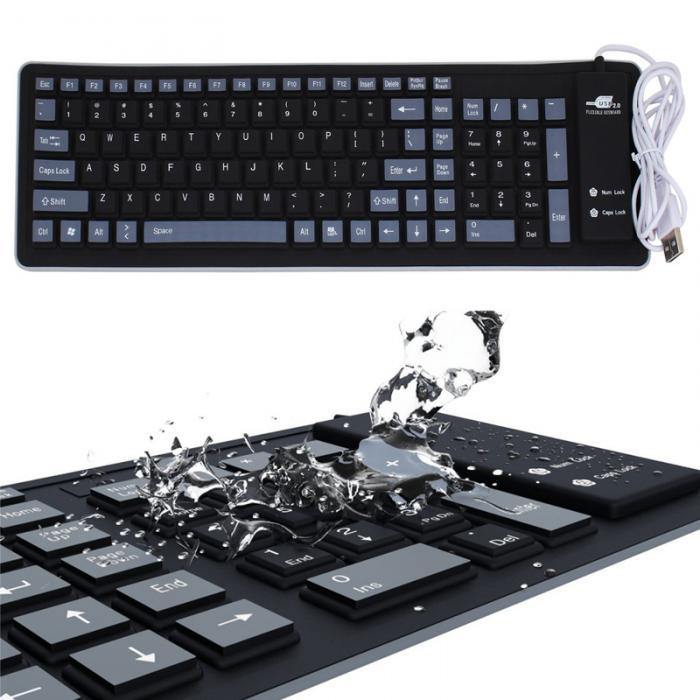 Buy Waterproof Roll Up Wired Keyboard Online Australia at BargainTown