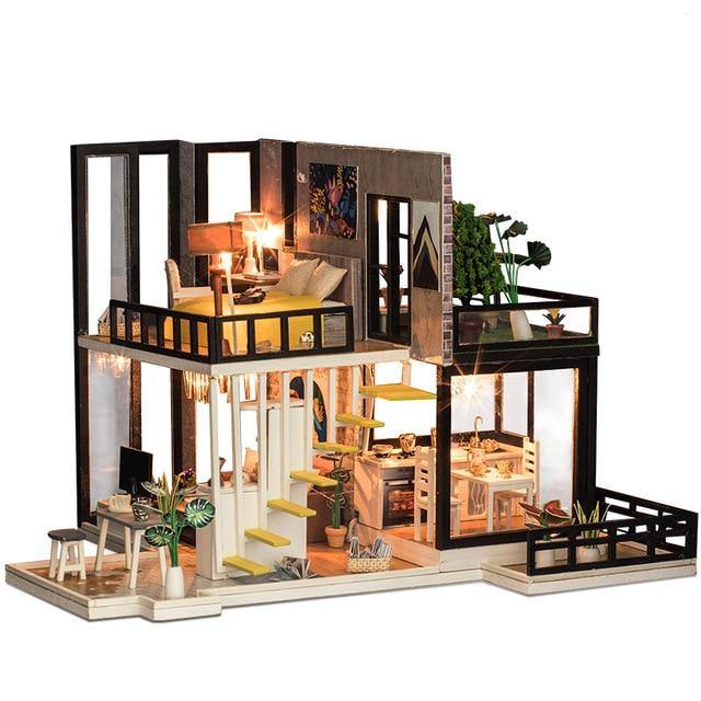 Buy Modern House DIY Dollhouse With Furniture Online Australia at BargainTown