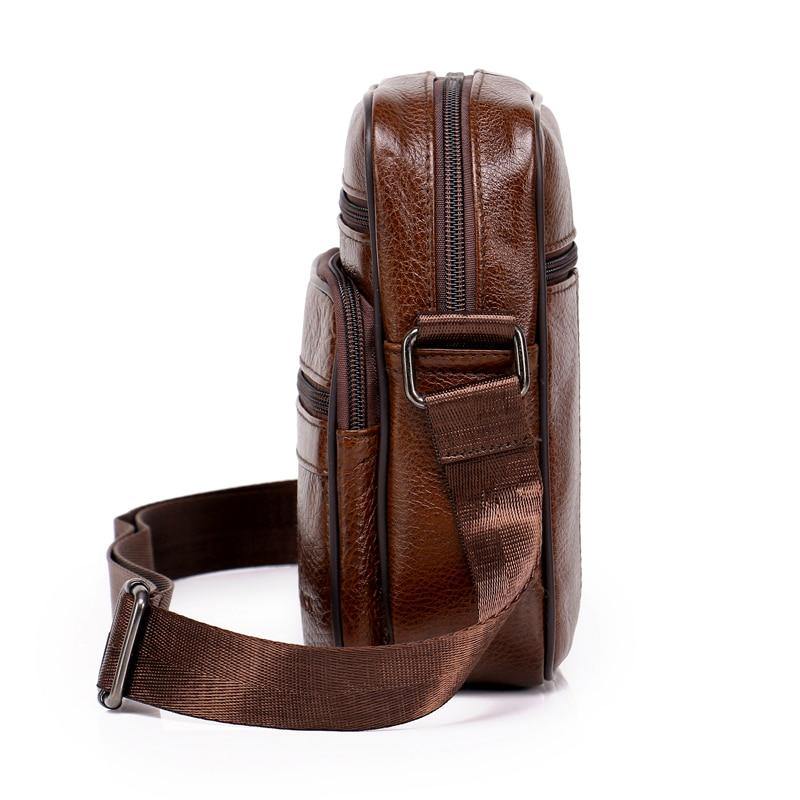 Buy Men's Genuine Leather Cross Body Messenger Bag Online Australia at BargainTown