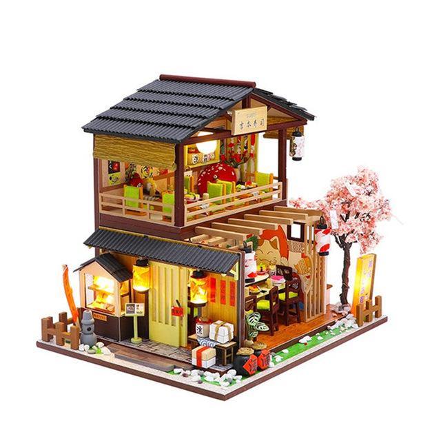 Buy DIY Wooden Japanese Miniature Sushi Dollhouse Online Australia at BargainTown
