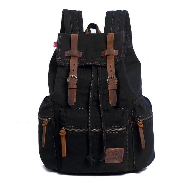 Buy Vintage Canvas Leather Student Backpack Online Australia at BargainTown