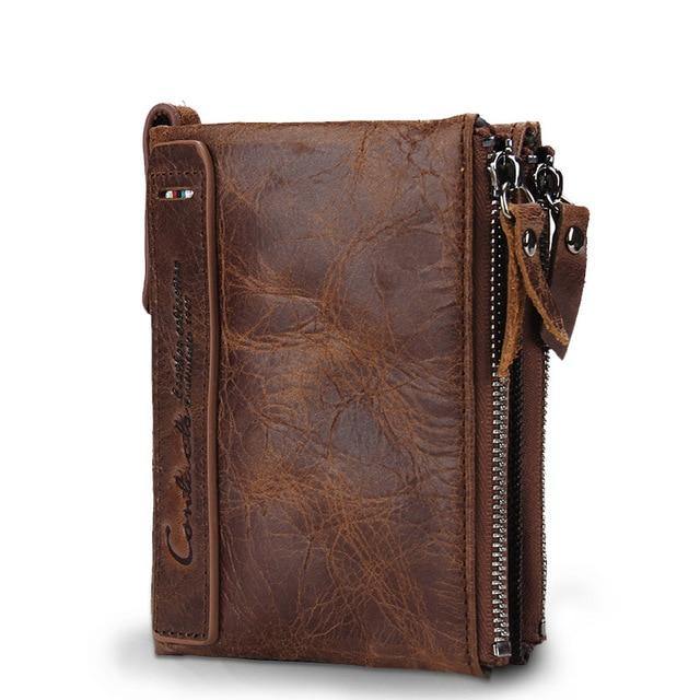 Buy Men's Genuine Leather Zipper Wallet Online Australia at BargainTown
