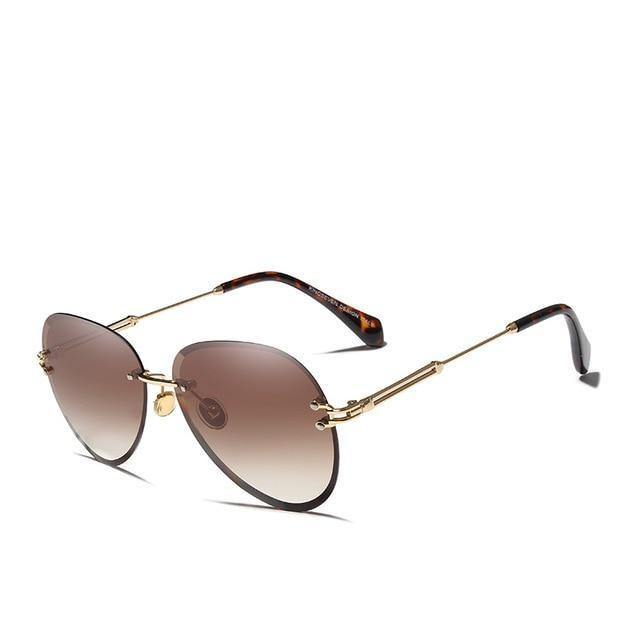 Buy Vintage Rimless Gradient Lens Women's Polarized Sunglasses Online Australia at BargainTown