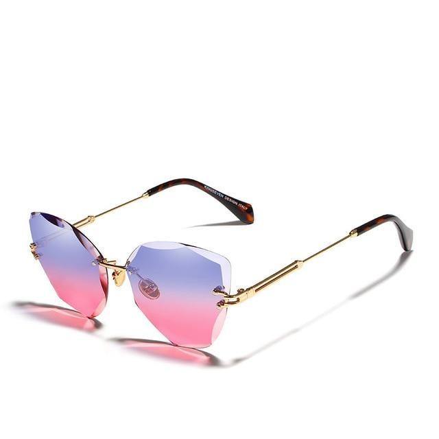 Buy Rimless Vintage Gradient Lens Women's Sunglasses Online Australia at BargainTown