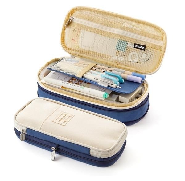 Buy Canvas Dual Use Pencil Case Travel Cosmetic Organiser Makeup Bag Online Australia at BargainTown