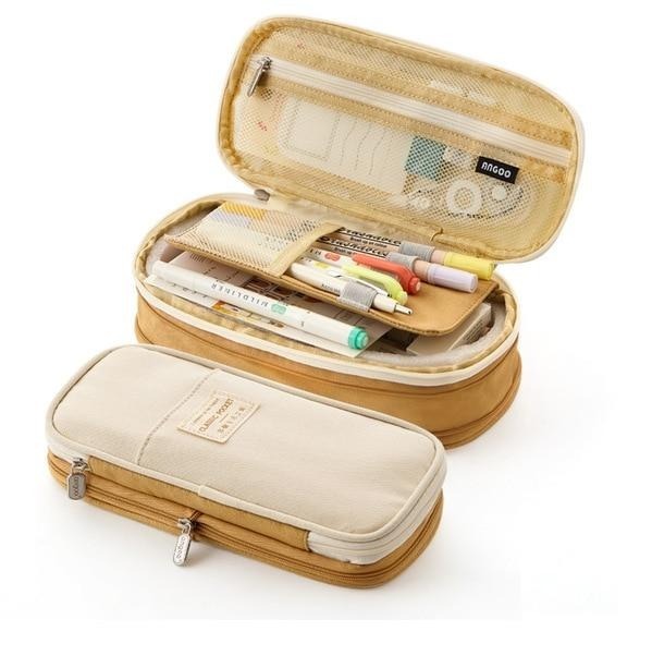 Buy Canvas Dual Use Pencil Case Travel Cosmetic Organiser Makeup Bag Online Australia at BargainTown