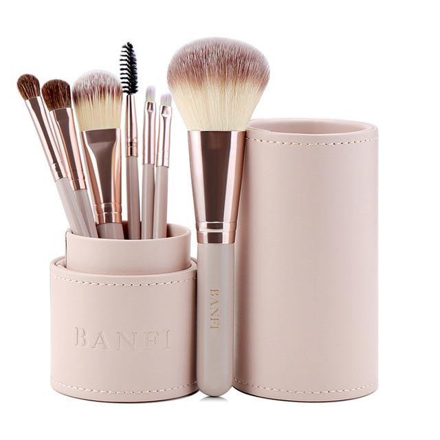 Buy 7 Pieces Pro Barrel Makeup Brush Kit Online Australia at BargainTown