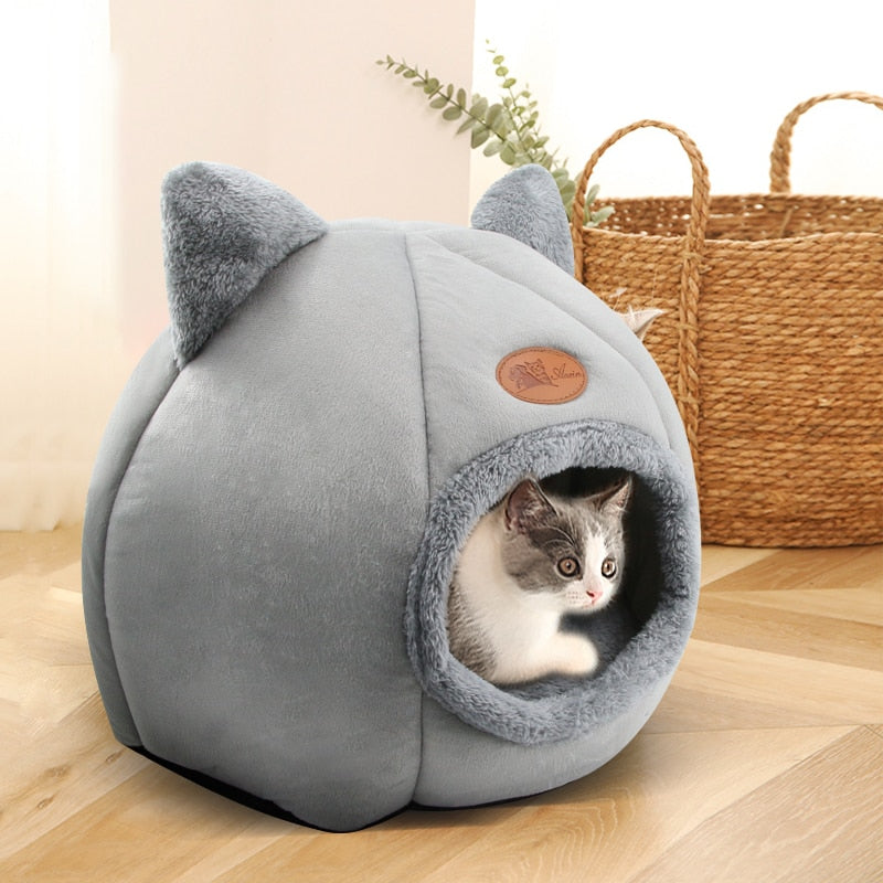 Buy Cat Ears Comfy Deep Sleep Cat Bed Cat Cave Online Australia at BargainTown