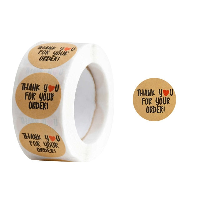 Buy Thank You For Your Order Stickers 500pcs/Roll Online Australia at BargainTown