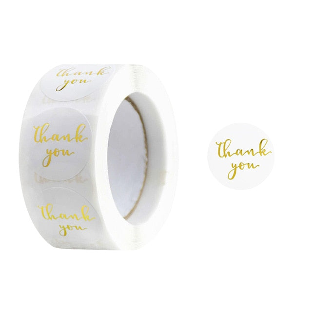 Buy Thank You Stickers 500pcs/Roll White Online Australia at BargainTown