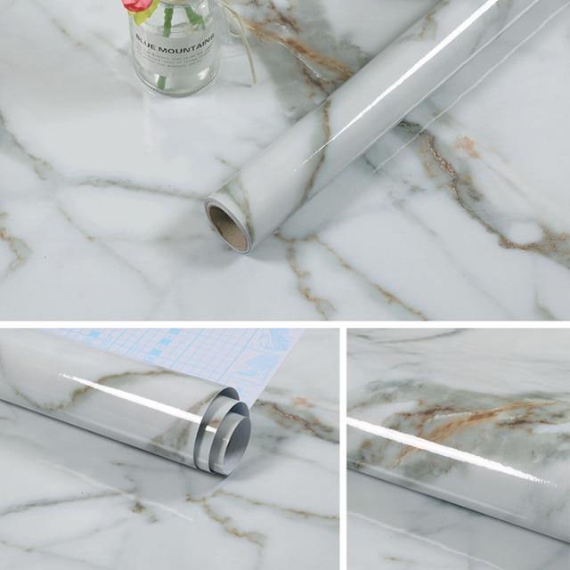 Buy Marble Kitchen / Cabinet Contact Paper Self Adhesive Waterproof Wallpaper Online Australia at BargainTown