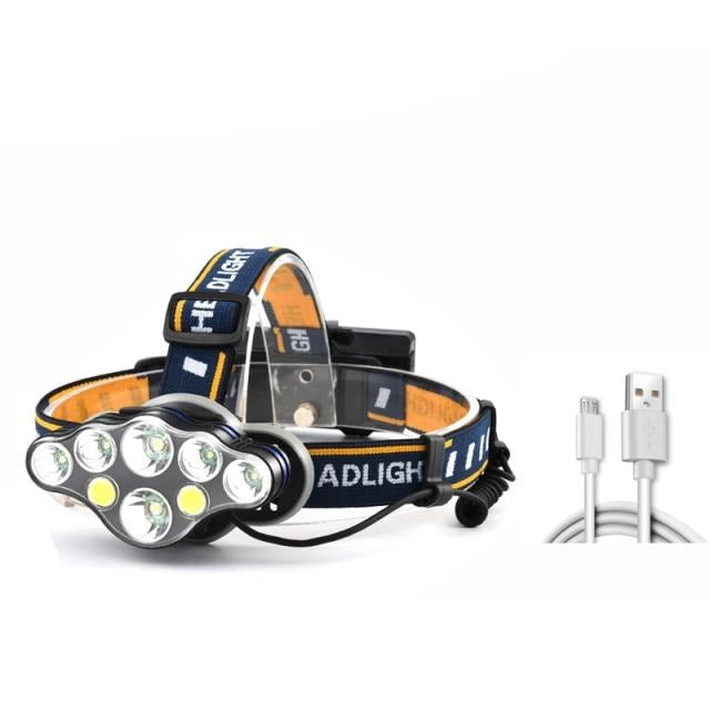 Buy Super Bright Rechargeable LED Headlamp With 8*LED Bulbs Online Australia at BargainTown