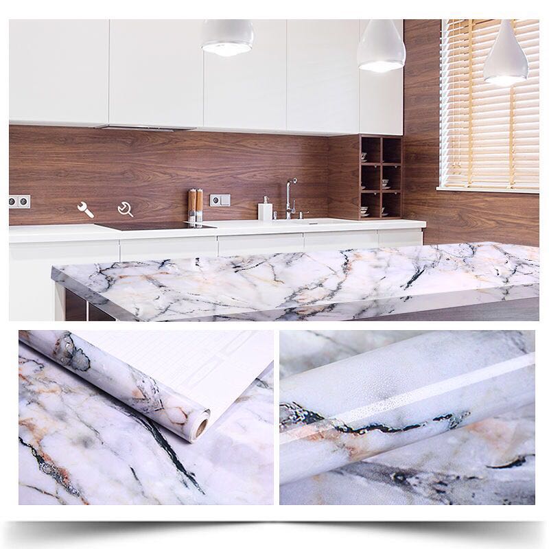 Buy Self-Adhesive Waterproof Kitchen Countertop Bathroom Contact Paper Wallpaper Online Australia at BargainTown
