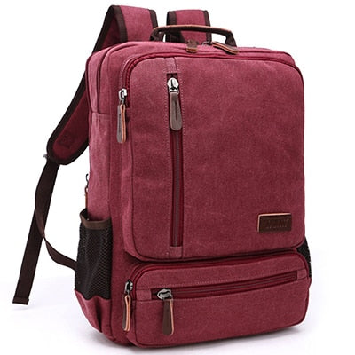Buy Vintage Canvas Zipper Student Backpack Online Australia at BargainTown