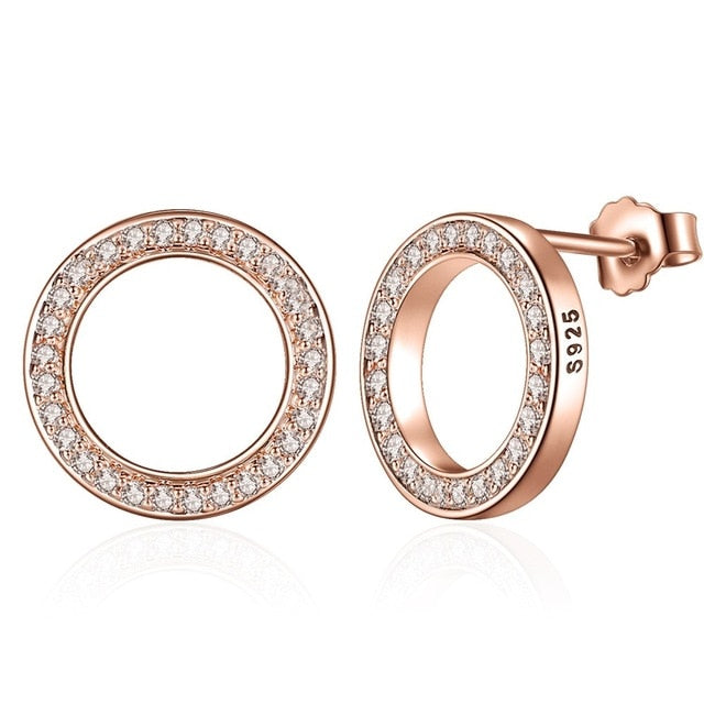 Buy Rose Gold 925 Sterling Silver Stud Earrings Online Australia at BargainTown