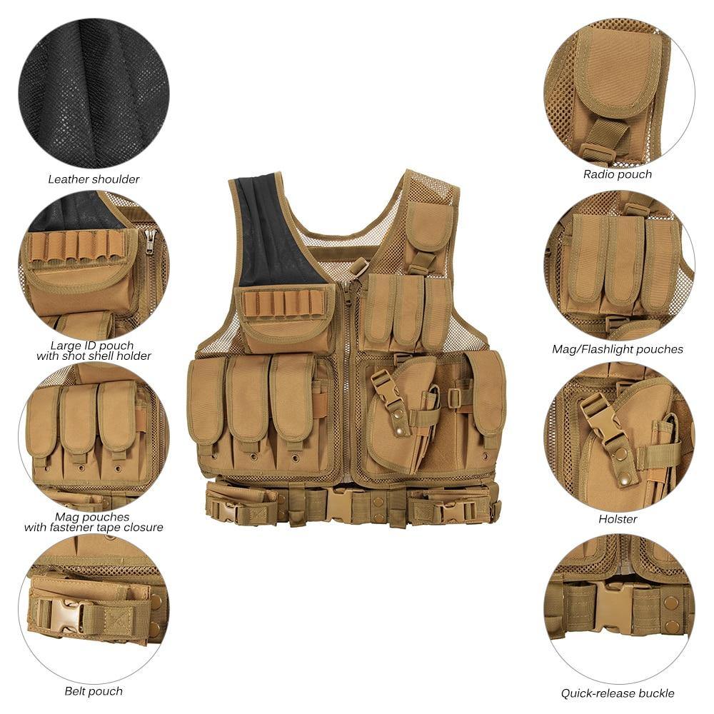 Buy Lixada Molle Armor Load Bearing Tactical Vest Online Australia at BargainTown