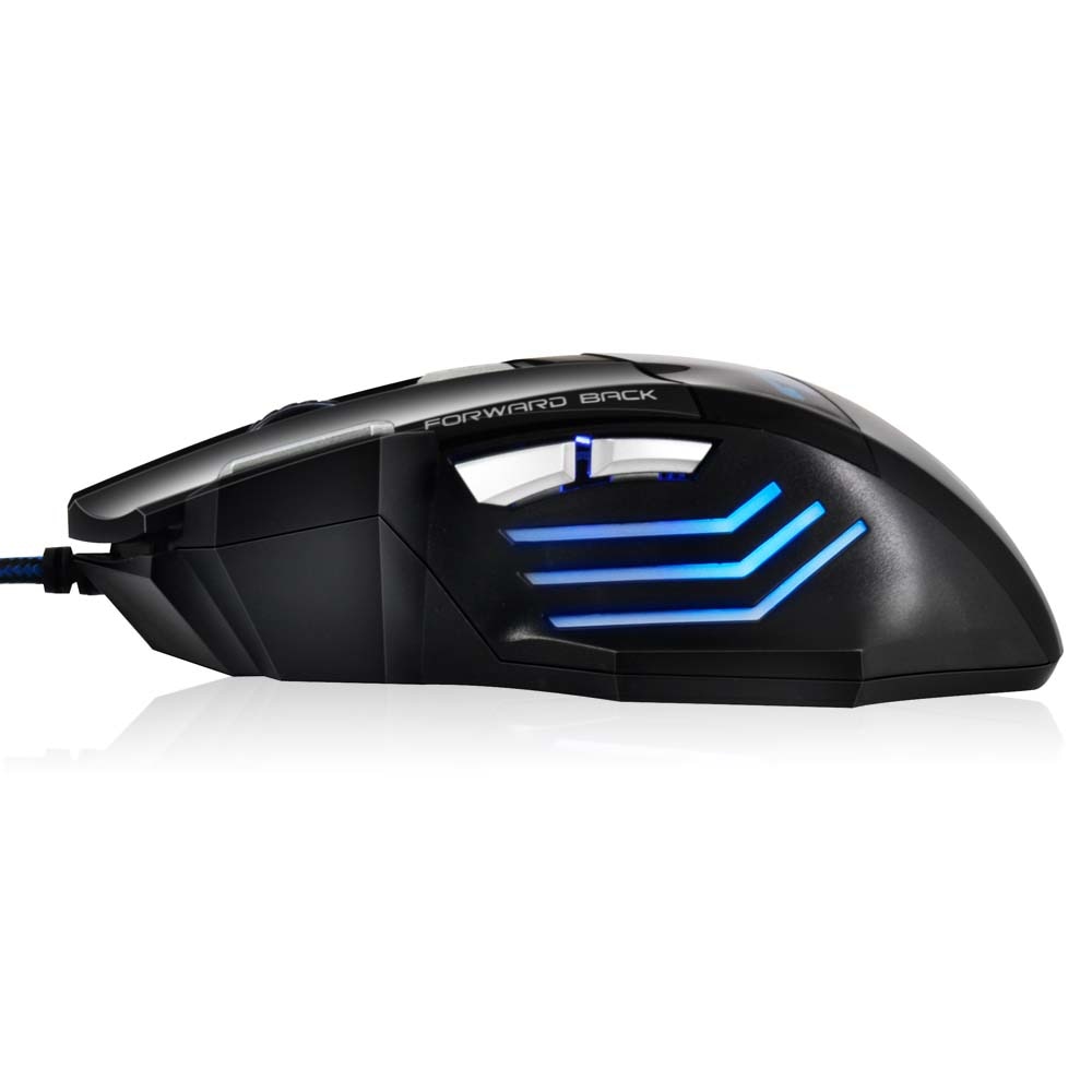 Buy Silent Click 5500 DPI LED Optical Wired Pro Gaming Mouse Online Australia at BargainTown