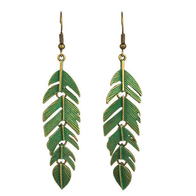 Buy Long Leaf Dangle Drop Earrings Online Australia at BargainTown