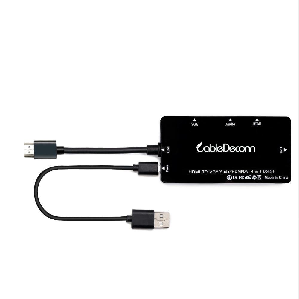 Buy 4-in-1 HDMI to HDMI/VGA/DVI Audio & Video Hub Display Adapter Online Australia at BargainTown