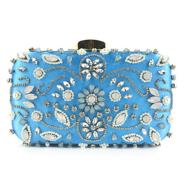 Buy Rhinestone Pearls Beaded Clutch Online Australia at BargainTown