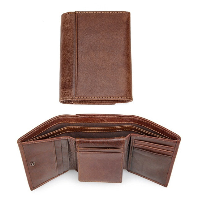 Buy Men's Vintage Anti-theft Slim Leather Wallet Online Australia at BargainTown