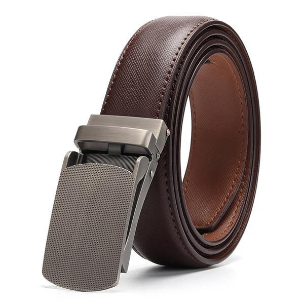 Buy Men's Genuine Leather Adjustable Brown Business Belt Online Australia at BargainTown