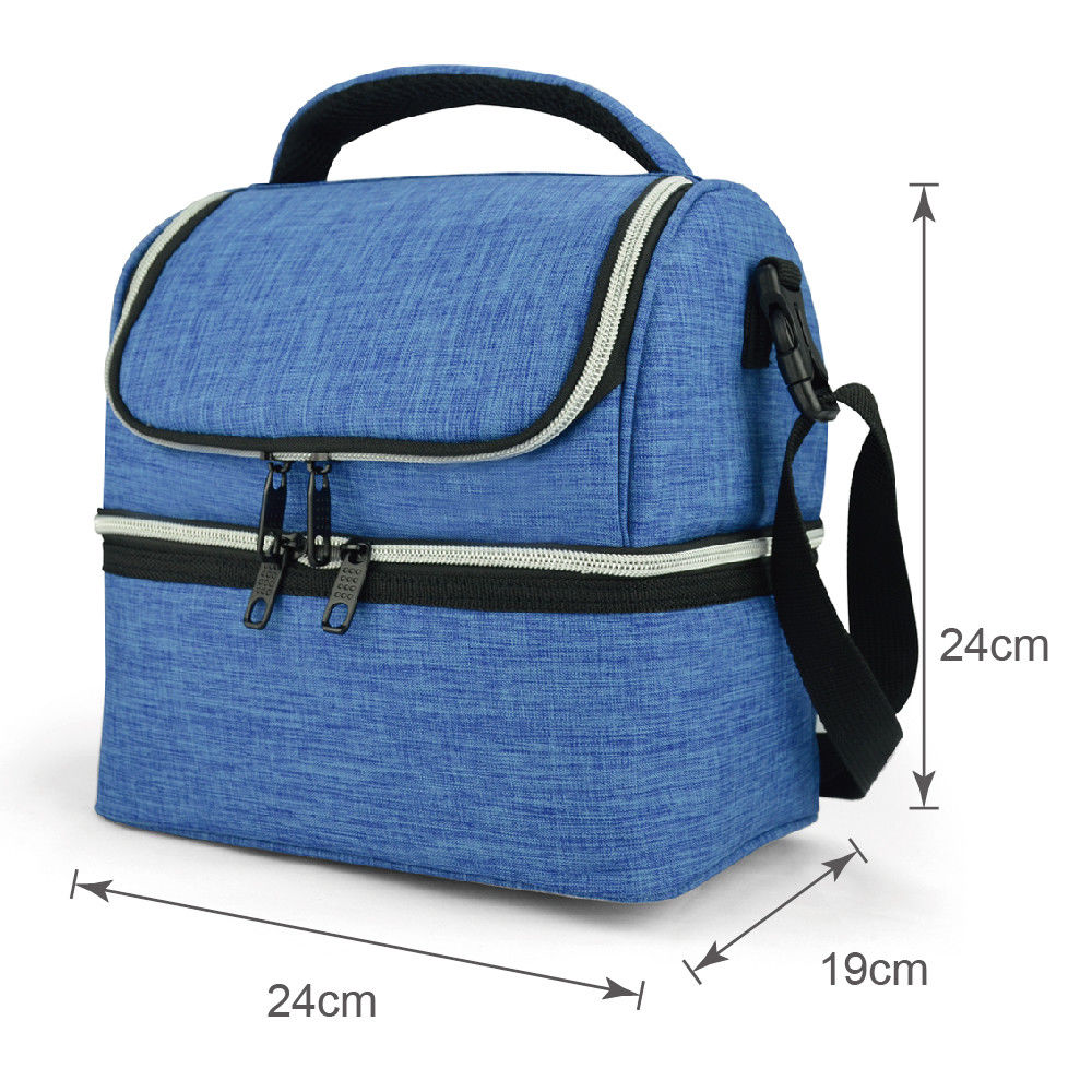 Buy 12L Dual Compartment Insulated Lunch Bag Cooler Bag - Blue Online Australia at BargainTown