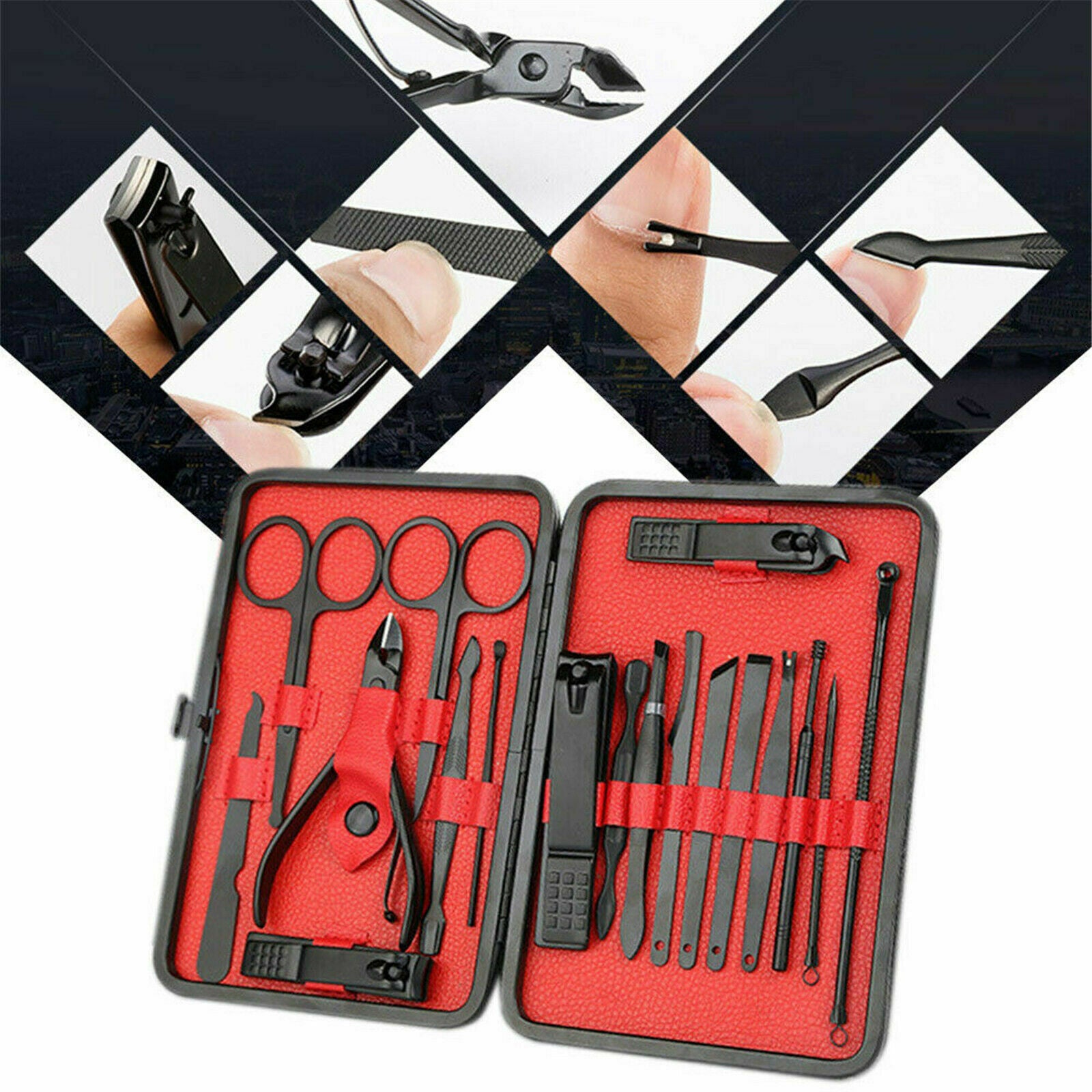 Buy 18PCS/Set Pedicure Kit Stainless Steel Nail Grooming Clippers Manicure Online Australia at BargainTown