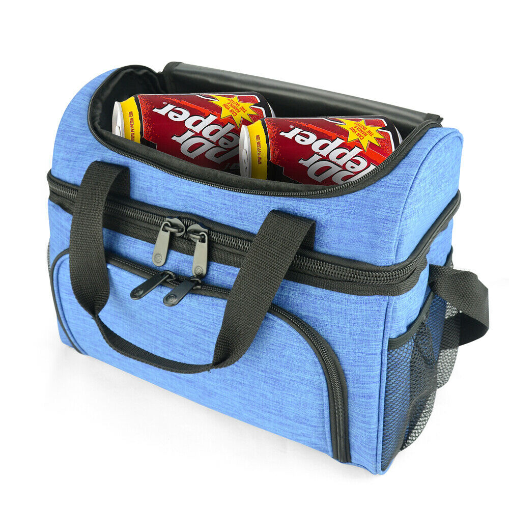 Buy 19L Dual Compartment Insulated Lunch Bag Cooler Bag - Blue Online Australia at BargainTown