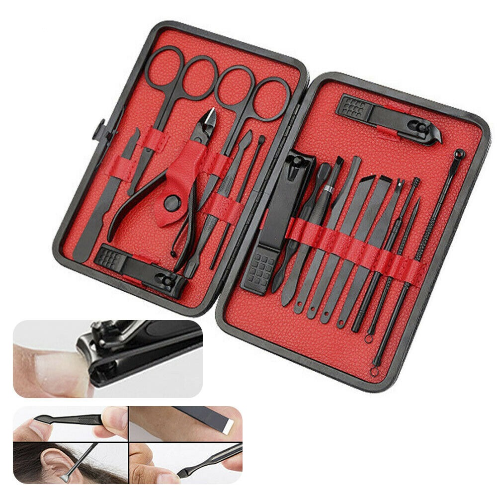 Buy 18PCS/Set Pedicure Kit Stainless Steel Nail Grooming Clippers Manicure Online Australia at BargainTown