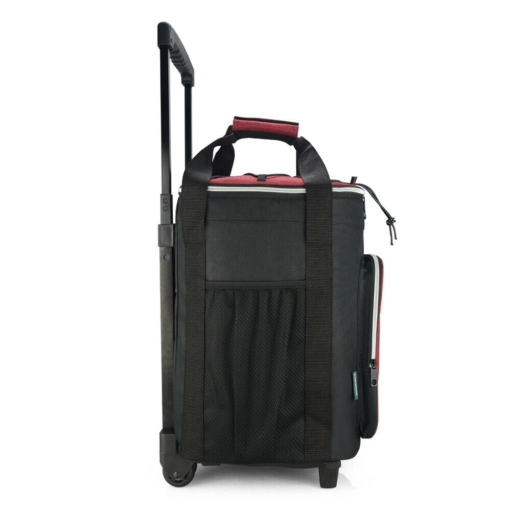 Buy 36L Wheeled Foldable Rolling Cooler Bag - Red Online Australia at BargainTown